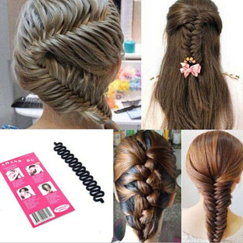 NEW!!! FRENCH BRAIDING TOOL - EASY TO USE - FOR A PROFESSIONAL HAIRDRESSING STYLE - BLACK