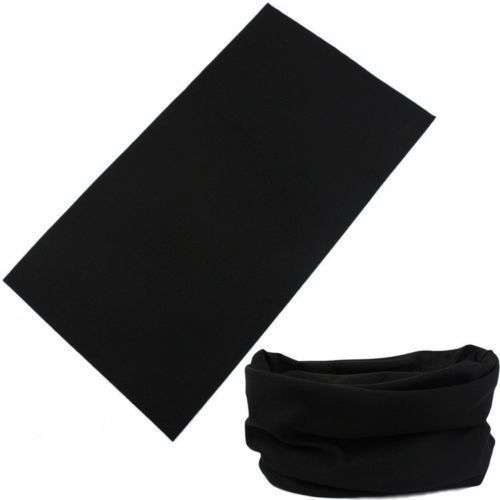 BUFF BANDANA/SCARF/SHAWL/SNOOD/WRAP - PLAIN - BLACK SOFT STACKS OF WAYS TO WEAR SEE LISTING