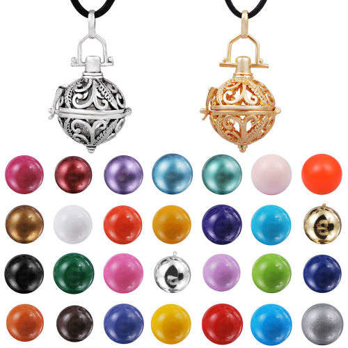 MEXICAN BOLA PENDANT - PREGNANCY HARMONY BALL CHIME SILVER  PENDANT - ANGEL CALL BELL CHIME