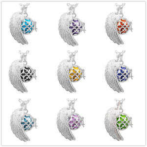 MEXICAN BOLA  - PREGNANCY HARMONY CHIME ANGEL WING CAGE PENDANT -  ANGEL CALL BALL CHIME