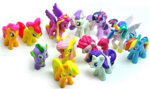 12PCS SET OF MLP MY LITTLE PONY CHARACTERS - APPROX, 5CM - COLLECTORS TOYS
