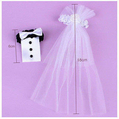 BRIDE & GROOM WEDDING GLASS TOPPER  DECOR- SOLD AS A SET - (1 groom,1 bride)