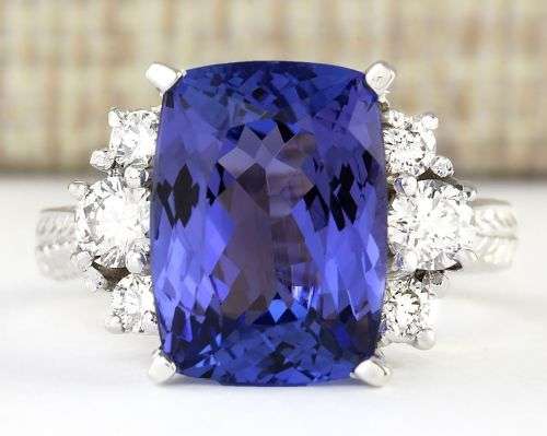 AWESOME BLUE AND WHITE SAPPHIRE CZ RING HALLMARKED 925 SILVER PLATED  RING SIZE 7 (0)
