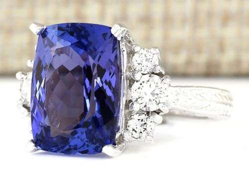 AWESOME BLUE AND WHITE SAPPHIRE CZ RING HALLMARKED 925 SILVER PLATED  RING SIZE 7 (0)
