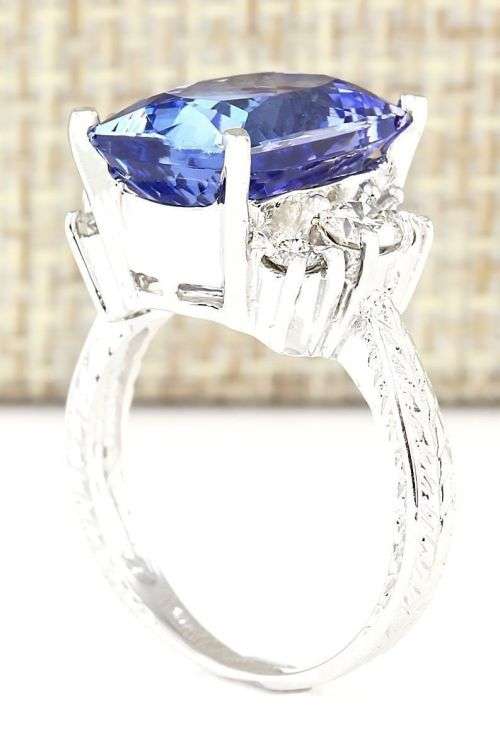 AWESOME BLUE AND WHITE SAPPHIRE CZ RING HALLMARKED 925 SILVER PLATED  RING SIZE 7 (0)