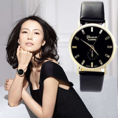 GENEVA PLATINUM WOMAN'S STYLE RETRO FASHION WATCH