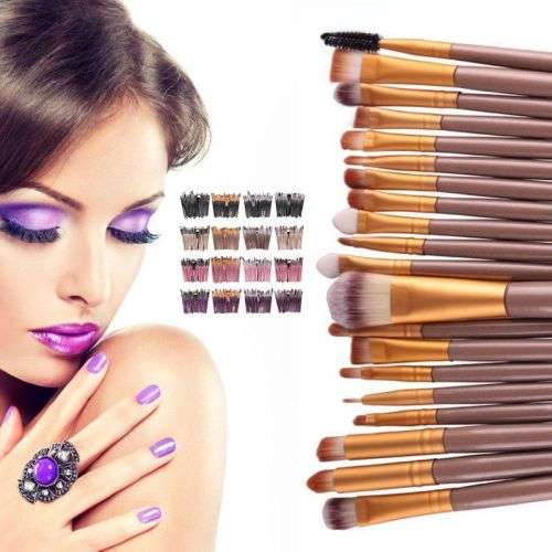 SET OF 22 piece COFFIE COLOUR MAKE-UP  BRUSH KIT   - PROFESSIONAL TOOLS FOR YOUR MAKE-UP RAGIME