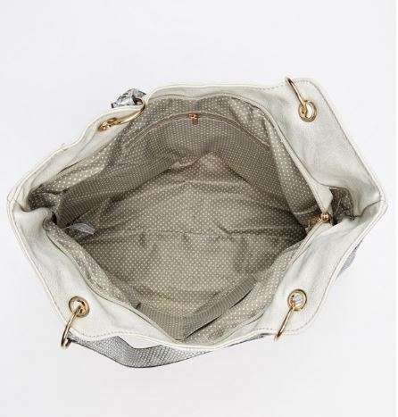 DESIGNER HANDBAG - MODA SCAPA - DOVE GREY - LARGE FULLY LINED SHOULDER BAG