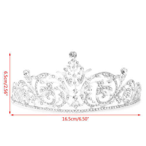 SALE!!   GORGEOUS AND INTRICATE DESIGN  SILVER PLATED BRIDE'S CRYSTAL TIARA!!!