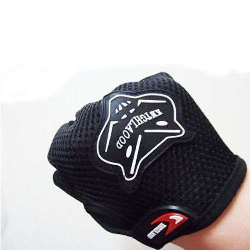 UNISEX CYCLING/WEIGHT LIFTING FINGERLESS GLOVES WITH GEL PADDING - REFLECTIVE STRIPS - ADULT SIZE