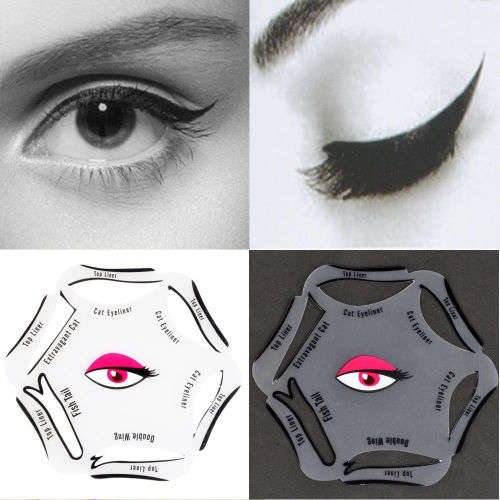 1 SET OF 6 CAT EYE AND SMOKEY EYES MAKEUP CARD TEMPLATE TOP AND BOTTOM= 3 UNIQUE DESIGNS