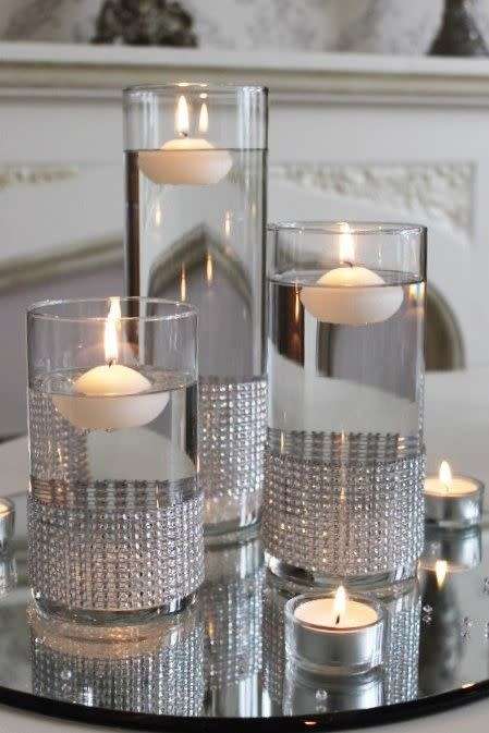 TRIMMABLE/BENDABLE RHINESTONE MESH WRAPS/RIBBON - WEDDING DECOR - OPEN TO SEE SUGGESTIONS AND PICS