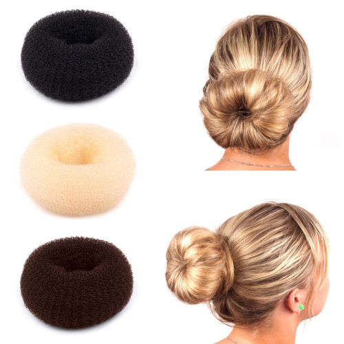 1PCS HAIR STYLING TOOLS BUN MAKER FOR DARK BROWN HAIR (L)  - FOR A PROFESSIONAL HAIRDRESSING STYLE