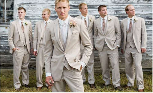 GROOM / GROOMSMAN - CLASSIC SKINNY MEN'S SLIM CHAMPAGNE  SILK JACQUARD WOVEN NECKTIE