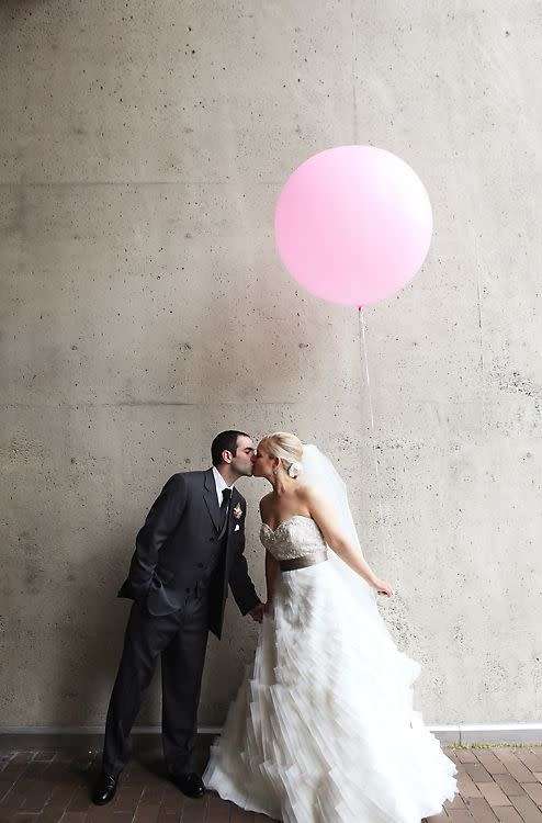 WEDDING BRIDAL PINK LATEX HUGE BALLOON - USED AS A PHOTO PROP - ALSO WHITE, RED AND PURPLE