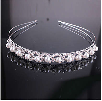 EXQUISITE BRIDE'S HAIR JEWELLERY HEADBAND FAUX PEARL -  BRIDAL TIARA OR SPECIAL OCCASION ACCESSORY