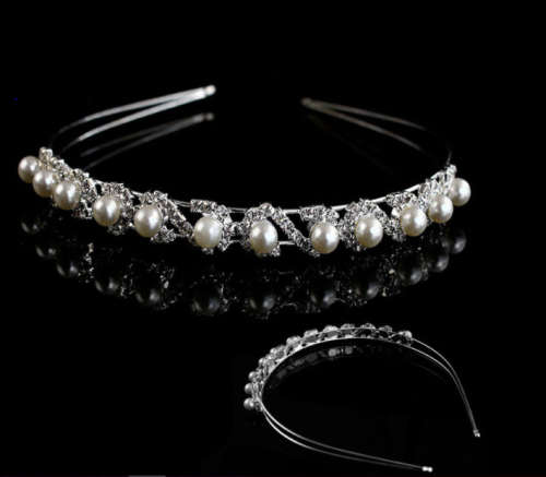 EXQUISITE BRIDE'S HAIR JEWELLERY HEADBAND FAUX PEARL -  BRIDAL TIARA OR SPECIAL OCCASION ACCESSORY