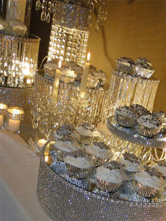 TRIMMABLE/BENDABLE RHINESTONE MESH WRAPS/RIBBON - WEDDING DECOR - OPEN TO SEE SUGGESTIONS AND PICS