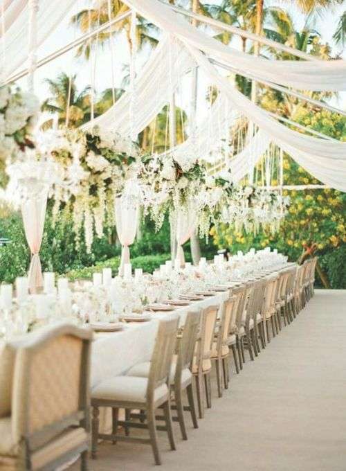4.5M X 50CM WHITE DRAPING FOR WEDDING/BABY SHOWER OR ANY SPECIAL OCCASION