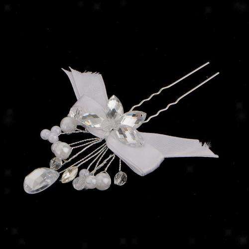 AMAZINGLY BEAUTIFUL BRIDAL SET OF 2 U HAIRPINS FOR AN ELEGANT HAIR ACCESSORY