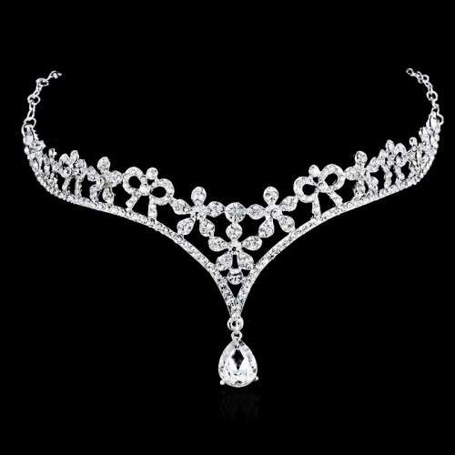 SALE!!    BRIDE'S  RHINESTONE DROP TIARA -   BRIDAL TIARA FOREHEAD DROP STYLE TIARA WITH RHINESTONE