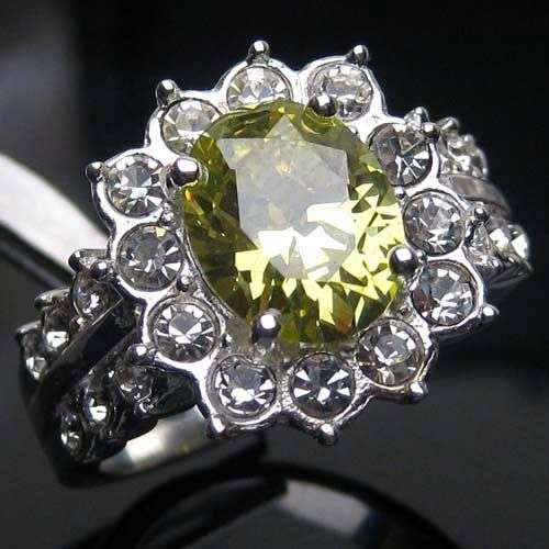 UNUSUAL A+++ GREEN AMETHYST & DIAMOND CRAFTED IN 925 STERLING SILVER