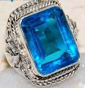 AMAZING OCEAN QUARTZ CRAFTED IN SOLID 925 HALLMARKED STERLING SILVER