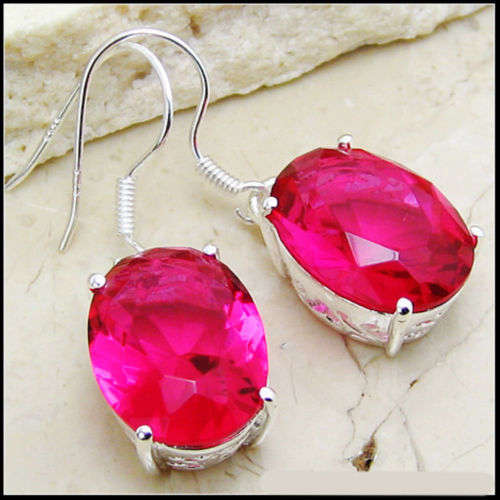 RAVENOUS RED KUNZITE EARRINGS CRAFTED IN HALLMARKED 925 STERLING SILVER