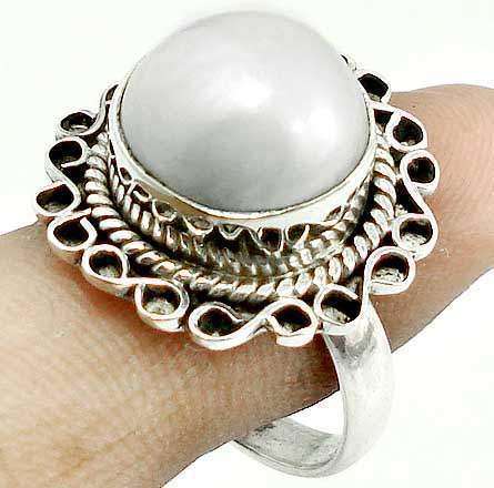 PEARL RING SET IN 925 SOLID STERLING SILVER