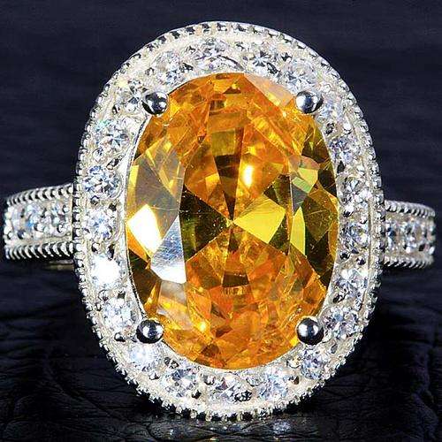 "PUT SOME SUNSHINE IN YOUR LIFE!" OVAL CITRINE QUARTZ RING CRAFTED IN HALLMARKED 925 STERLING SILVER