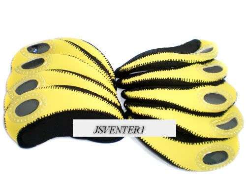 "GREAT FATHERS DAY PRESENT" NEW LIGHTWEIGHT, WASHABLE & NEAT 10 PCS NEOPRENE IRON GOLF HEAD COVERS
