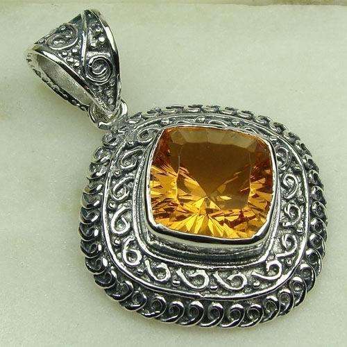 "THE WEATHER'S HEATING UP - SO ARE OUR PRICES!!" MORGANITE CZ PENDANT CRAFTED IN 925 STERLING SILVER