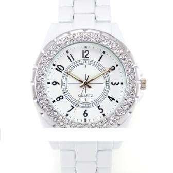 GEMIUS  CRYSTAL WHITE FACE LADIES WRIST WATCH