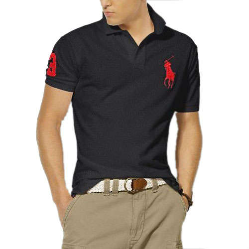 Men's Polo Golfer  Black - Large