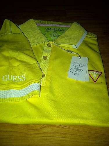 Men's Guess Golfer Yellow XL