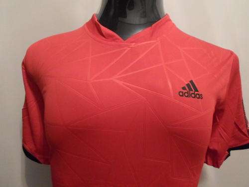Adidas Men's Barricade Athletic T-Shirt (MEDIUM) - Red & Black