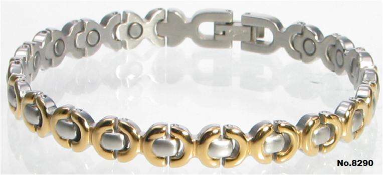 *NEW* Ladys Europa 316L Stainless Steel Magnetic Health Bracelet 22cm (length adjustable)