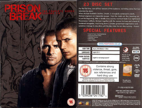 PRISON BREAK - COMPLETE DVD COLLECTION - SEASON 1 - 4