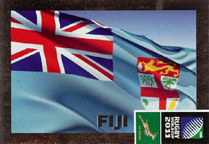 2011 Rugby World Cup - Fuji Flag Foil Card No 15 New
