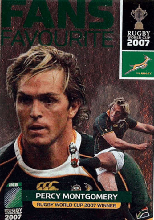 2011 Rugby World Cup - Percy Montgomery Fans Favourite Foil Card No 126 New