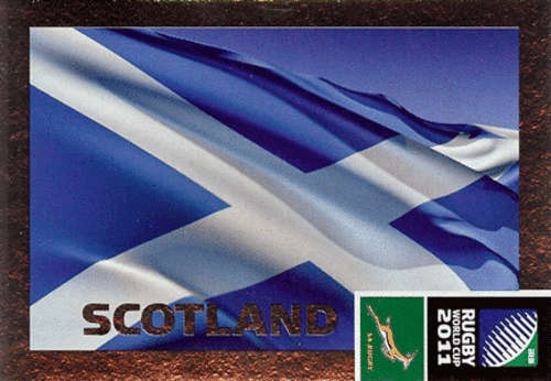 2011 Rugby World Cup - Scotland Flag Foil Card No 26 New