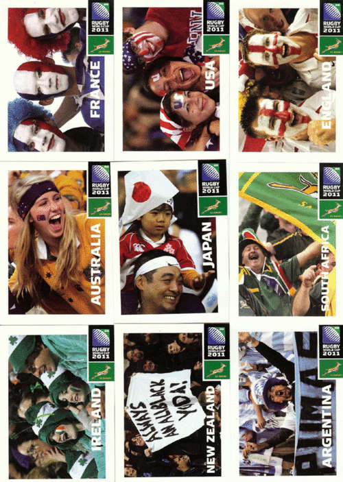 2011 Rugby World Cup - Complete your collection - All RWC Country Fans Cards available - New