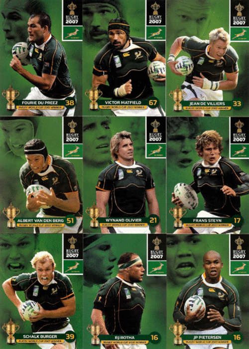 2011 Rugby World Cup All 32 2007 Squad Base Cards - New