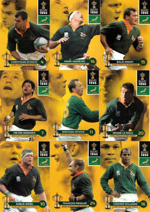 2011 Rugby World Cup All 28 1995 Squad Base Cards - New