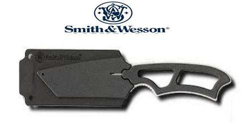 SMITH & WESSON SW-990 NECK KNIFE / HARD SHEATH / EMERGENCY & WHISTLE!!!