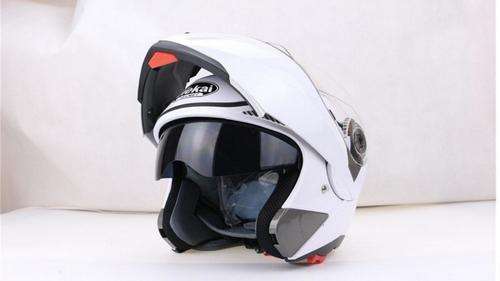 Genuine JIEKAI Motorcycle Helmet Flip Up With Inner Sun Glasses Dual Visors Helmets SIZE LARGE