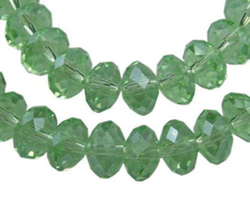 Crystal Cut glass beads - 10mm -  Green - SOLD PER STRAND - Approx 72 beads - Beautiful