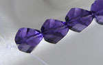 Crystal glass beads - Helix - Amethyst purple - 8mm -  SOLD PER STRAND - Approx 72 beads