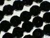 ROUND Crystal Cut glass beads - 8mm -  Black - SOLD PER STRAND - Approx 72 beads - Beautiful
