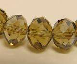 Crystal Cut glass beads - 12mm -  Gold - SOLD PER STRAND - Beautiful